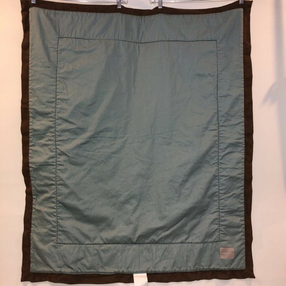 Cocalo Couture Aidan Baby Crib Quilt Blanket Brown Blue Comforter - Picture 4 of 7